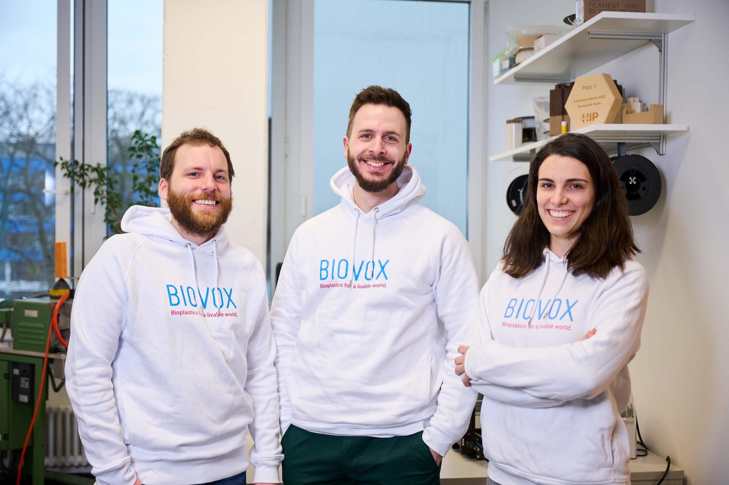 Team Bild BIOVOX Co-Gründer Experten für nachhaltigen Kunststoff für medizinische Anwendungen